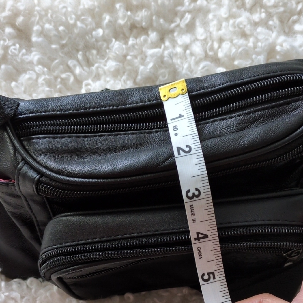 Black Leather Waist Bag - Picture 7 of 10